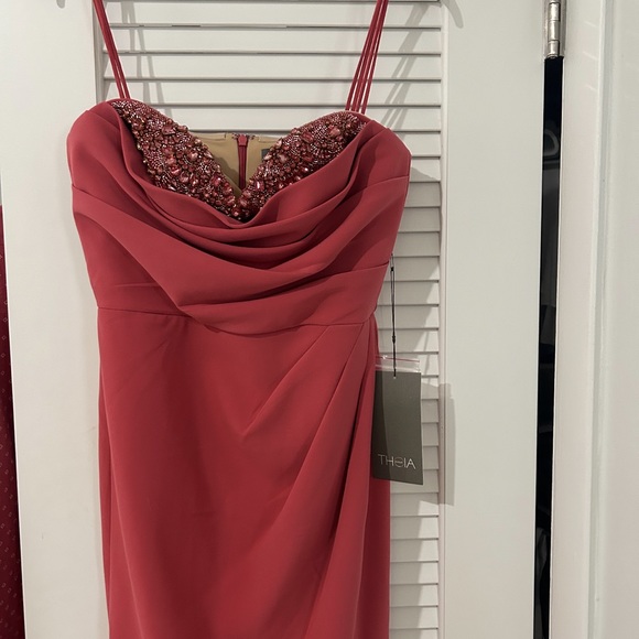 THEIA’s Anastasia Embellished Strapless Gown, 8 once worn for my son’s wedding. - Picture 7 of 14